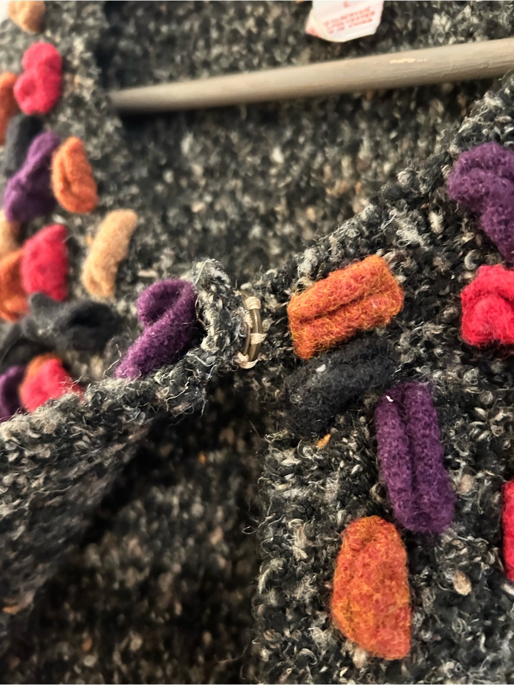 Ruby Rd Knit Cardigan Gray Multi Size L - Picture 6 of 9
